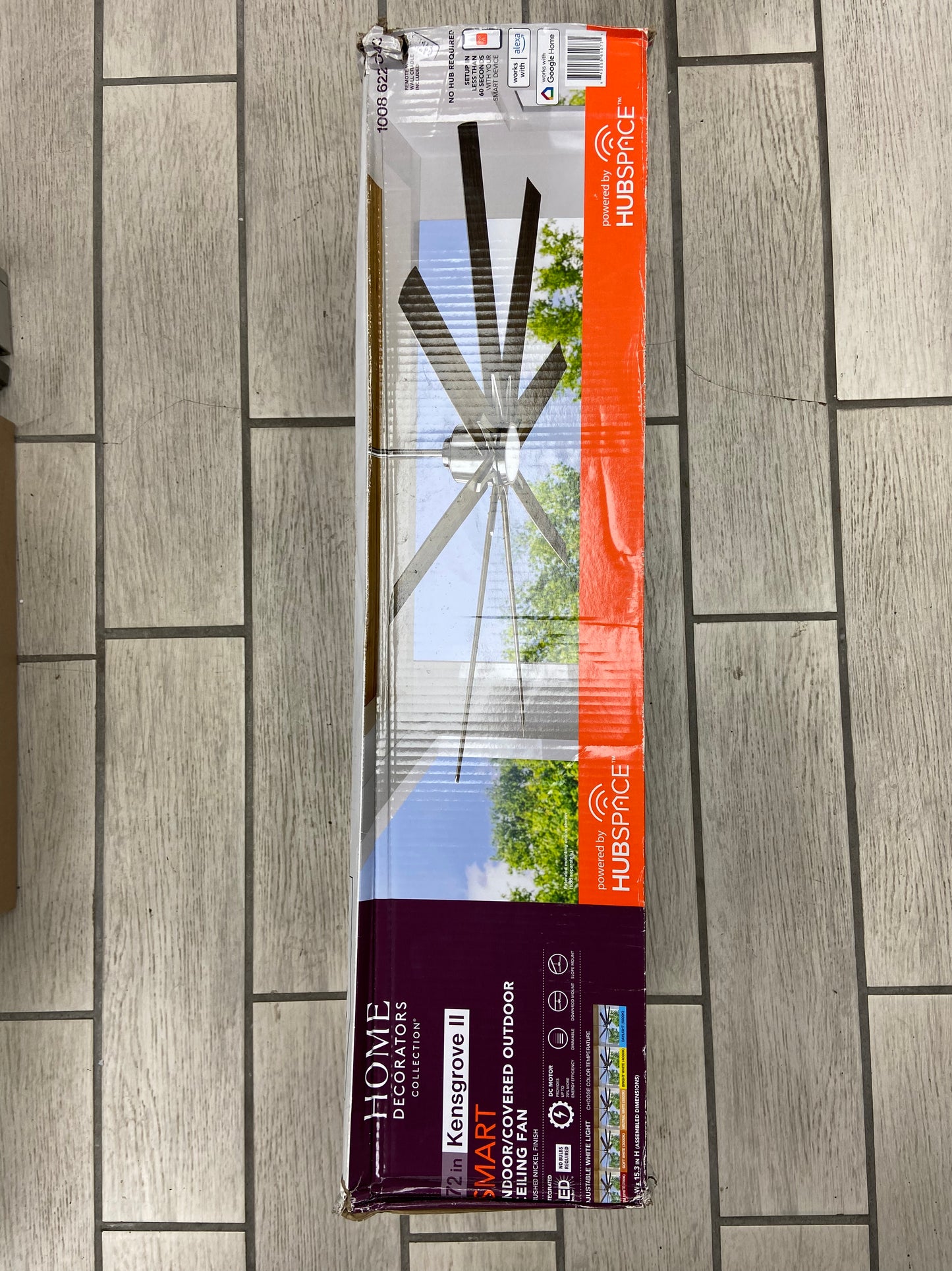 New HOME DECORATIONS COLLECTION KENGSGROVE II Smart Indoor Fan Brushed Nickel/Brown