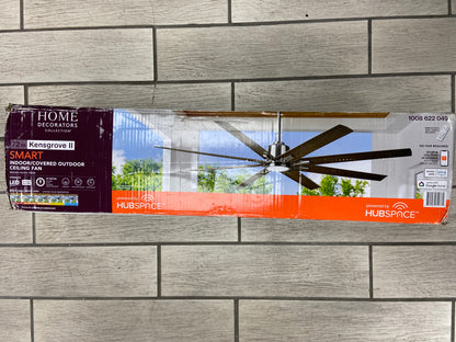 New HOME DECORATIONS COLLECTION KENGSGROVE II Smart Indoor Fan Brushed Nickel/Brown