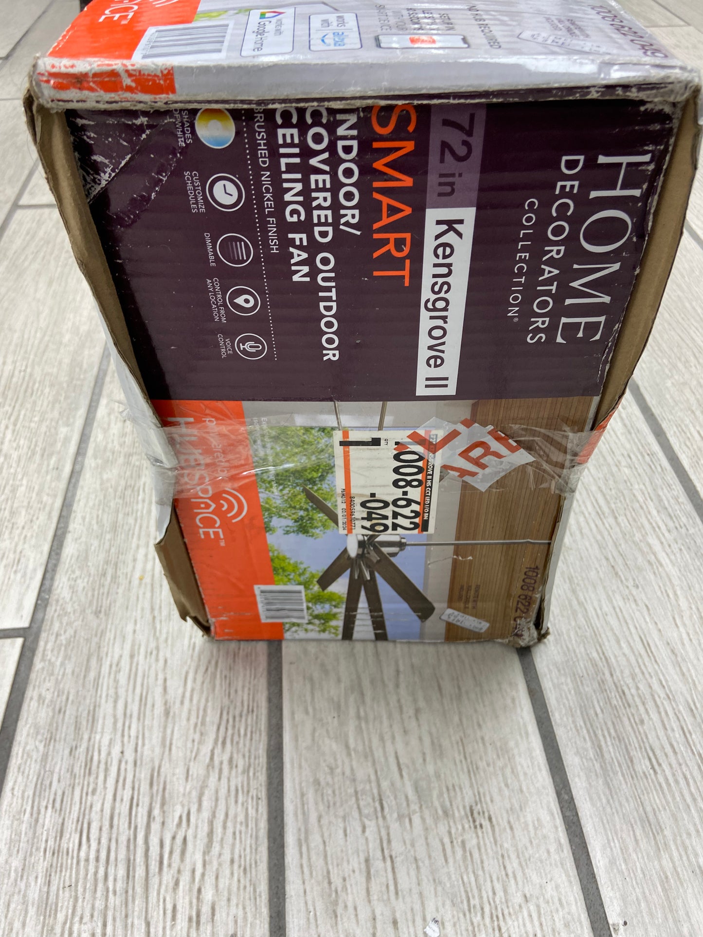 New HOME DECORATIONS COLLECTION KENGSGROVE II Smart Indoor Fan Brushed Nickel/Brown