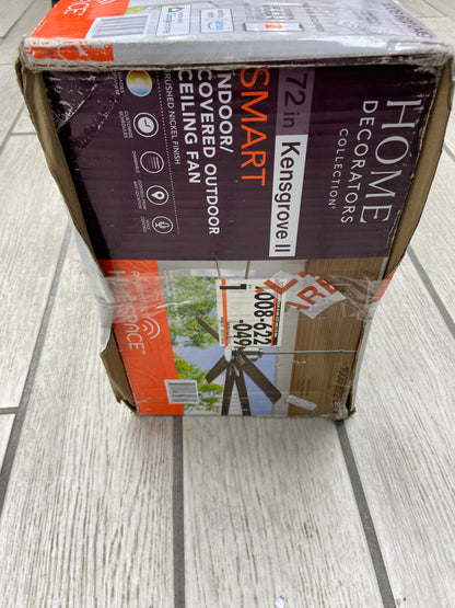 New HOME DECORATIONS COLLECTION KENGSGROVE II Smart Indoor Fan Brushed Nickel/Brown