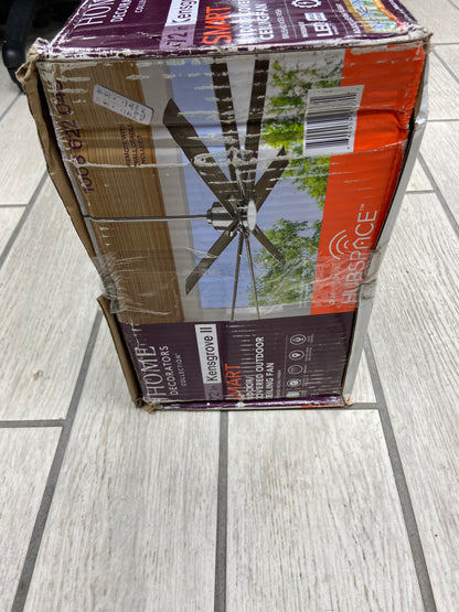 New HOME DECORATIONS COLLECTION KENGSGROVE II Smart Indoor Fan Brushed Nickel/Brown