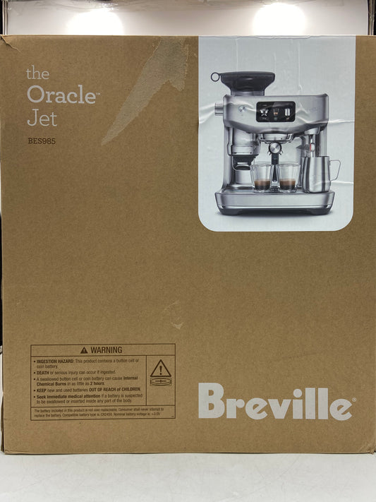 New Breville The Oracle Jet (Brushed, Stainless Steel) All-In-One Coffee Espresso Machine BES985
