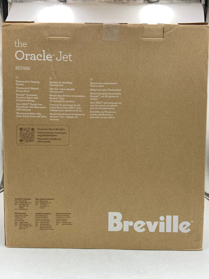 New Breville The Oracle Jet (Brushed, Stainless Steel) All-In-One Coffee Espresso Machine BES985