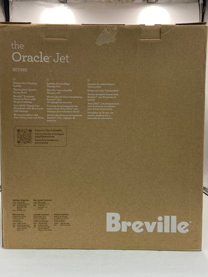 New Breville The Oracle Jet (Brushed, Stainless Steel) All-In-One Coffee Espresso Machine BES985