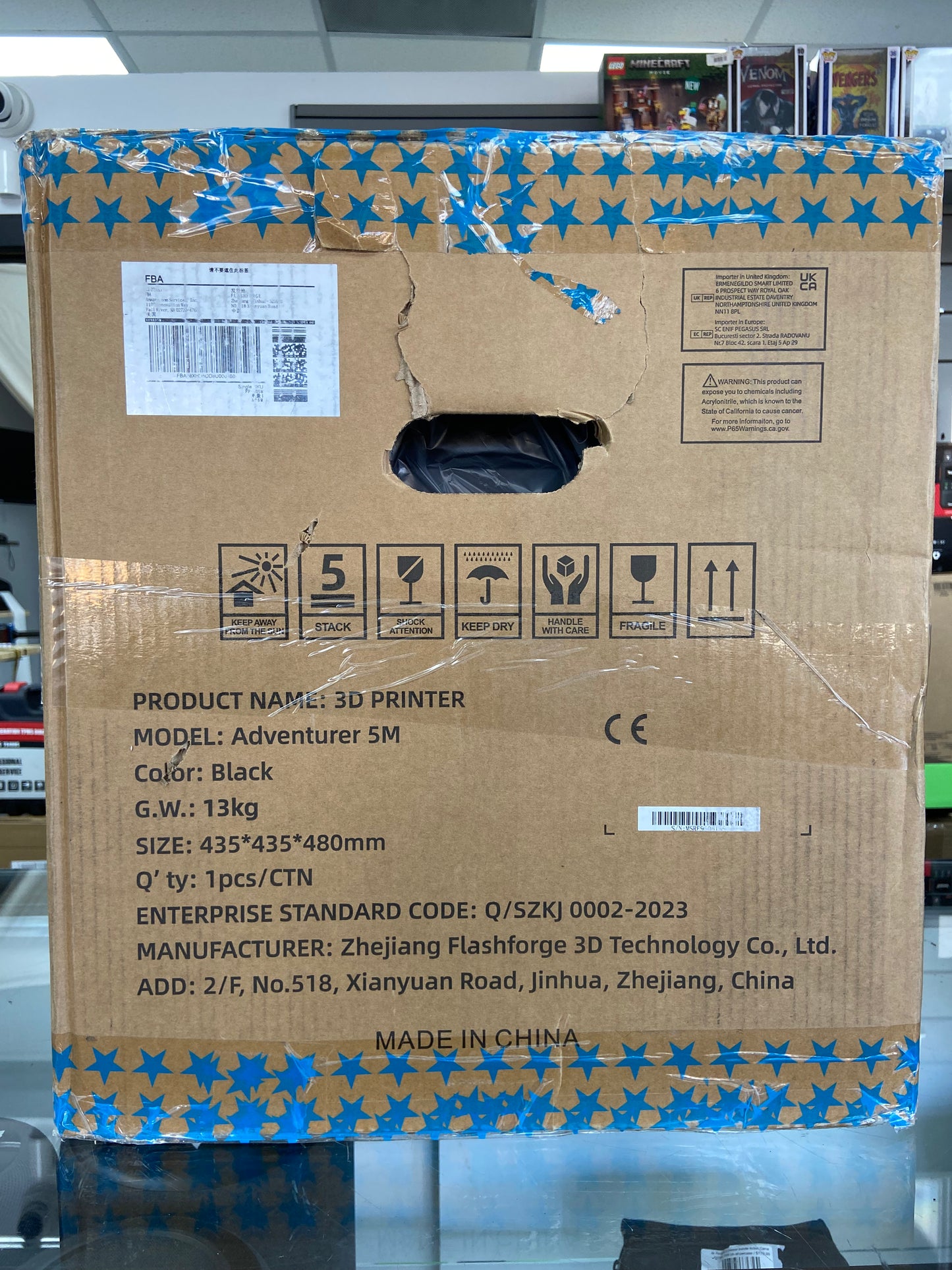 New Flashforge Adventurer 5M 13kg  Black 3D Printer