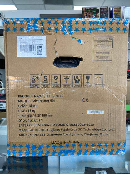 New Flashforge Adventurer 5M 13kg  Black 3D Printer