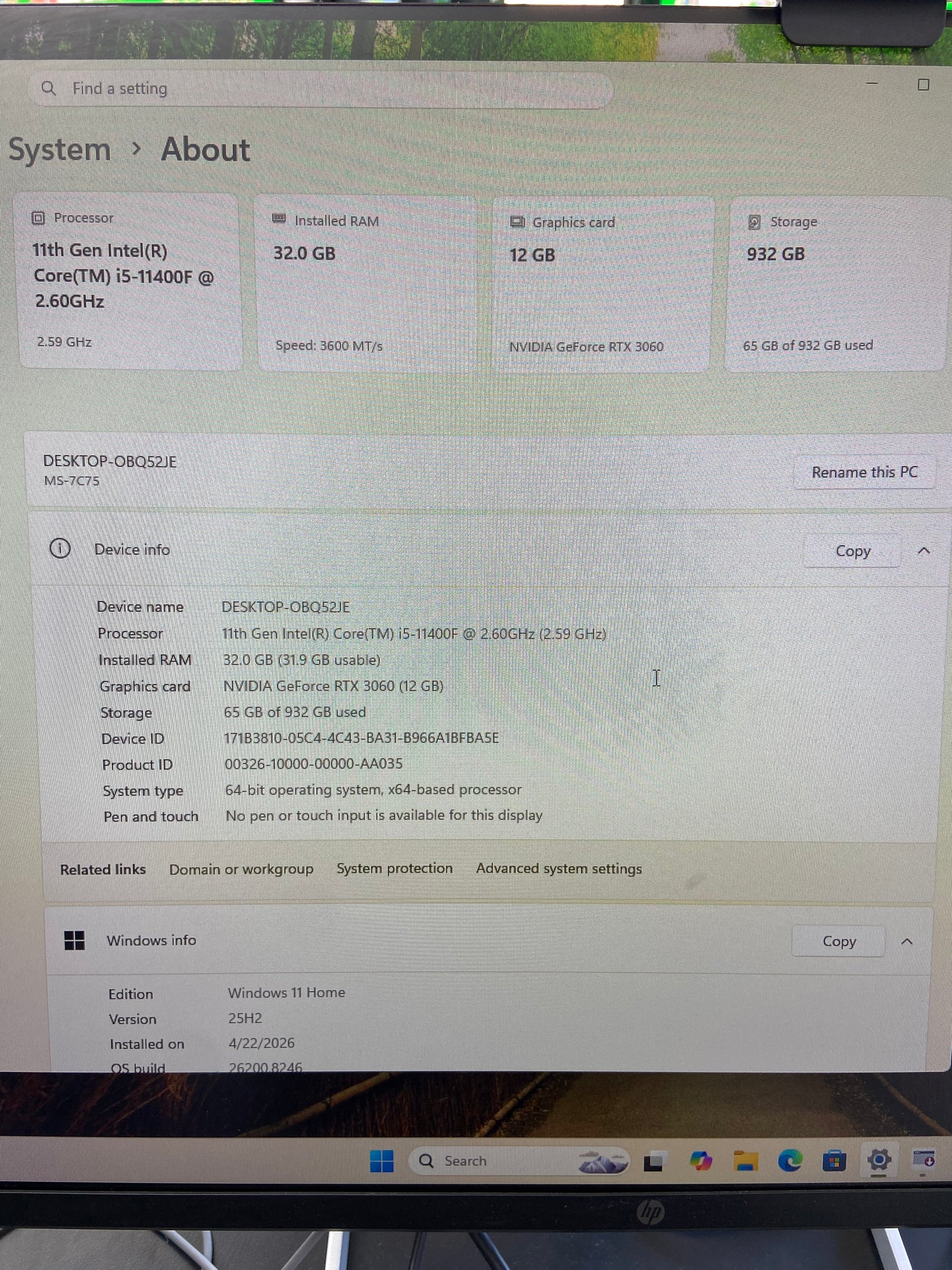 NZXT Custom PC NVIDIA GeForce RTX 3060 (12GB) Core i5-1440f 11th Gen 2.60GHz 32GB RAM