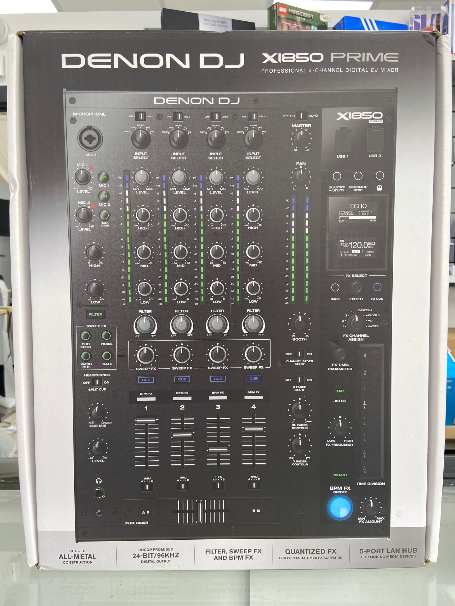 New Denon DJ X1850 Prime Professional 4-Channel Digital DJ Mixer X1850