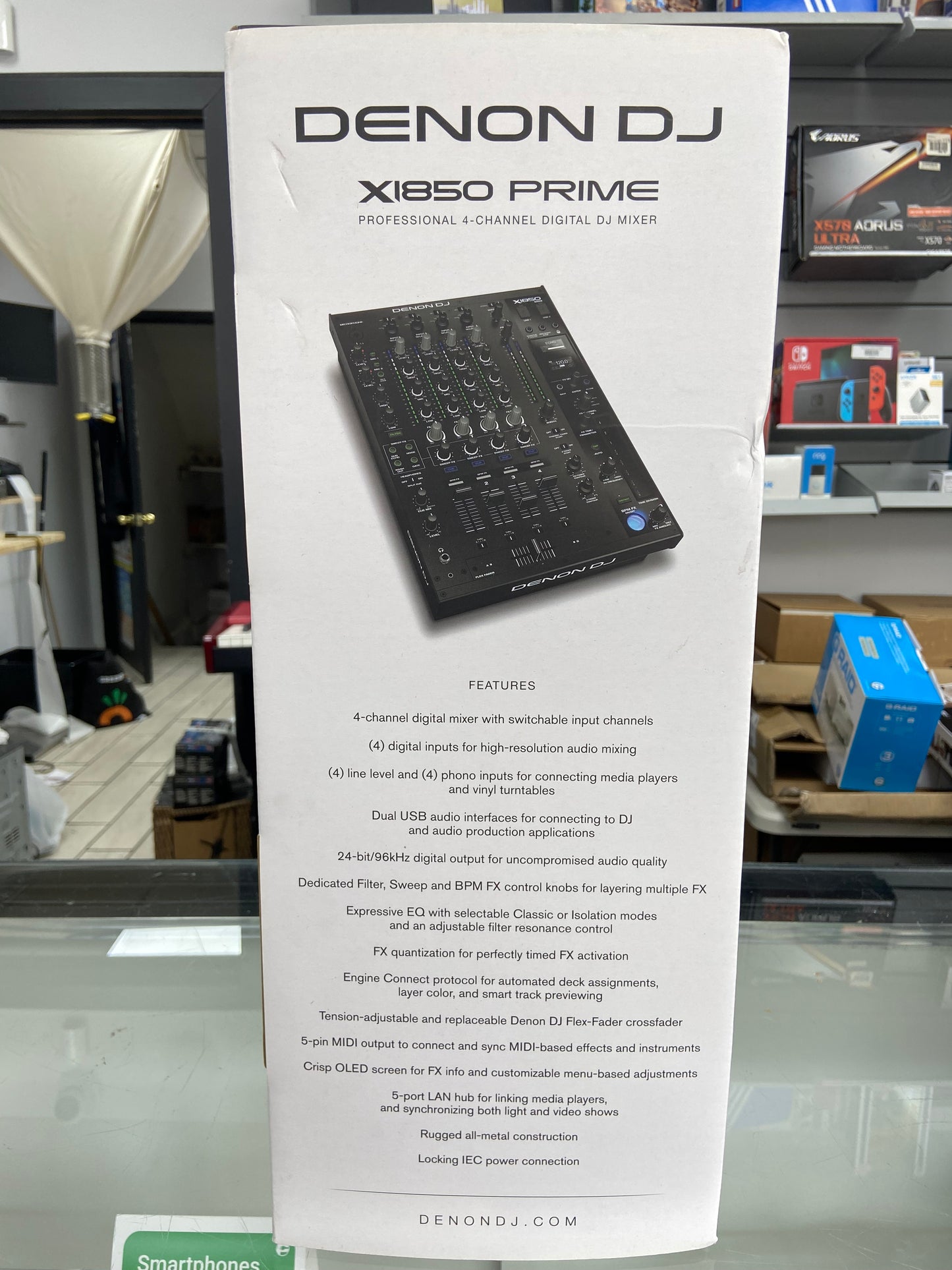 New Denon DJ X1850 Prime Professional 4-Channel Digital DJ Mixer X1850