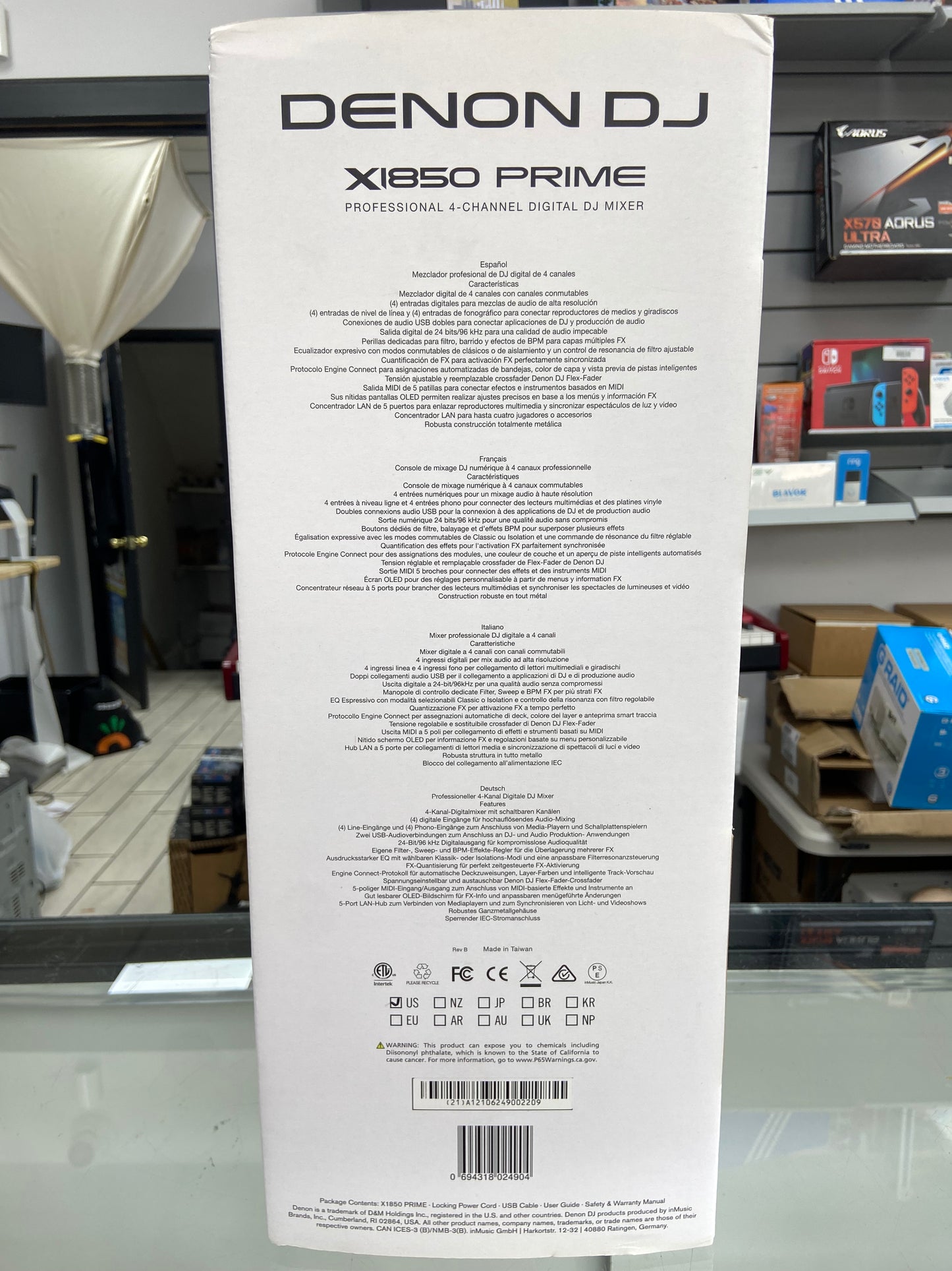 New Denon DJ X1850 Prime Professional 4-Channel Digital DJ Mixer X1850