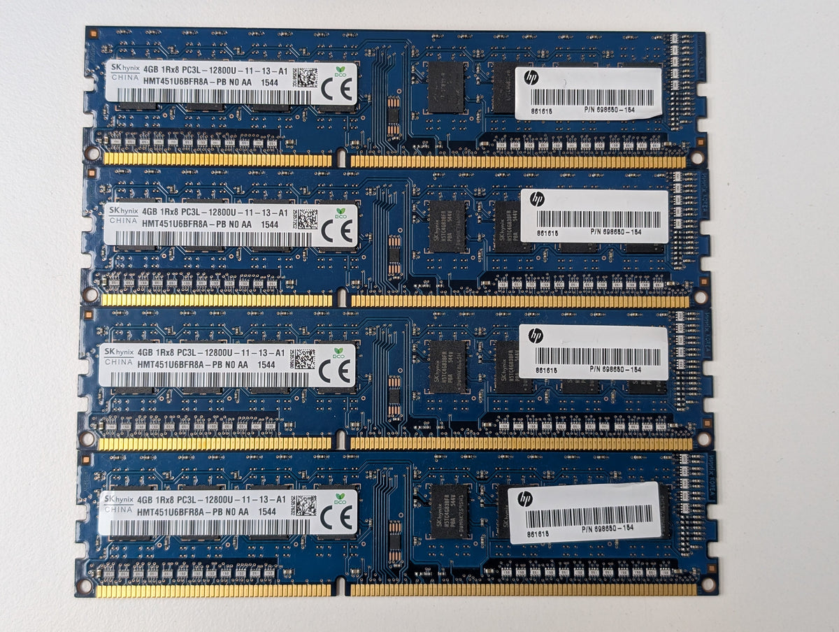 SK Hynix 4GB PC3L-12800U DDR3L 1600MHz HP Desktop RAM Memory Bulk Lot