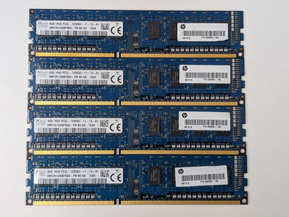 SK Hynix 4GB PC3L-12800U DDR3L 1600MHz HP Desktop RAM Memory Bulk Lot