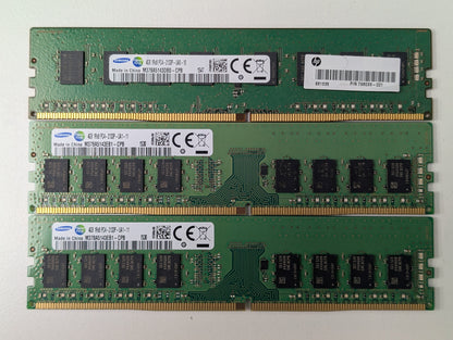 Samsung HP 4GB DDR4 2133MHz PC4-17000 UDIMM M378A5143EB1-CPB RAM Memory Lot Set