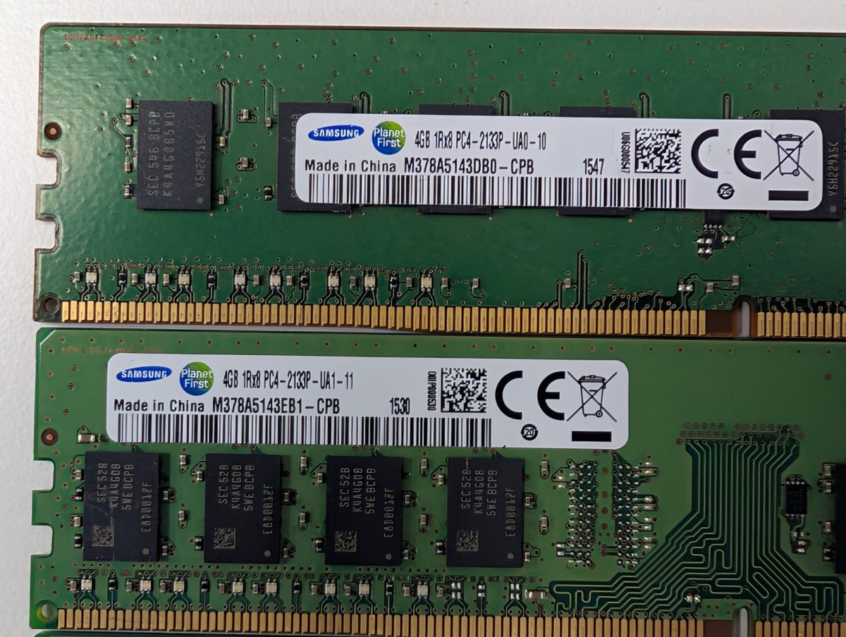 Samsung HP 4GB DDR4 2133MHz PC4-17000 UDIMM M378A5143EB1-CPB RAM Memory Lot Set