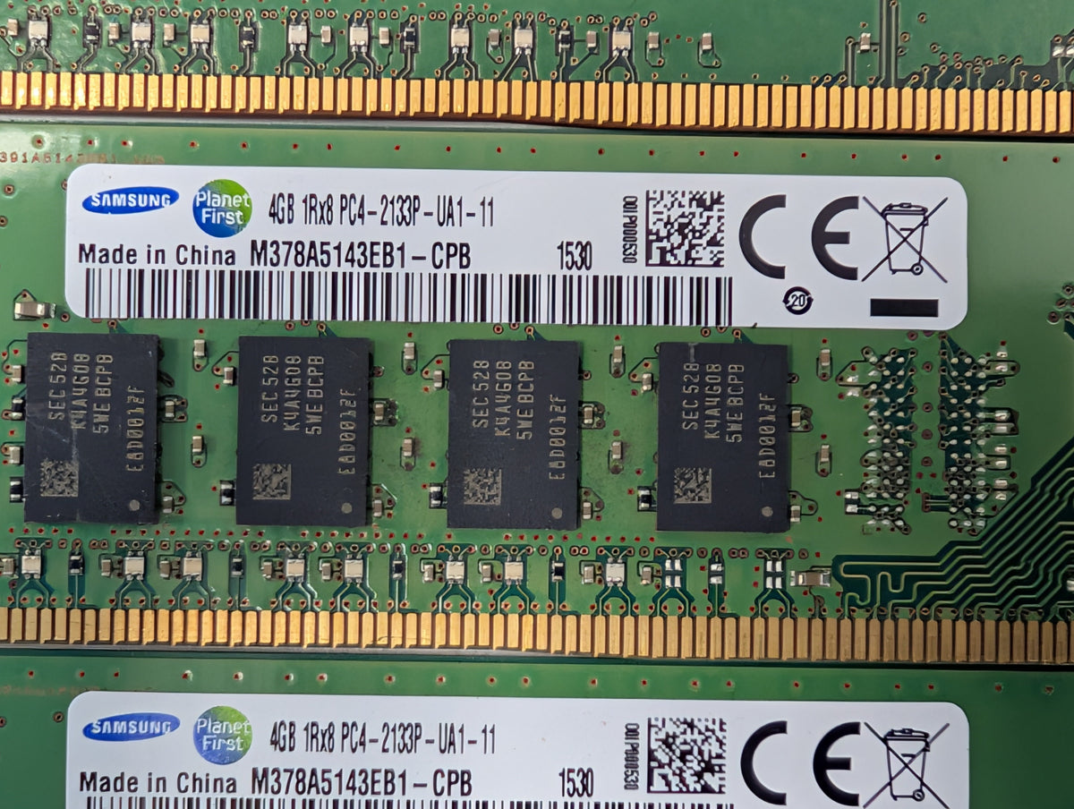 Samsung HP 4GB DDR4 2133MHz PC4-17000 UDIMM M378A5143EB1-CPB RAM Memory Lot Set