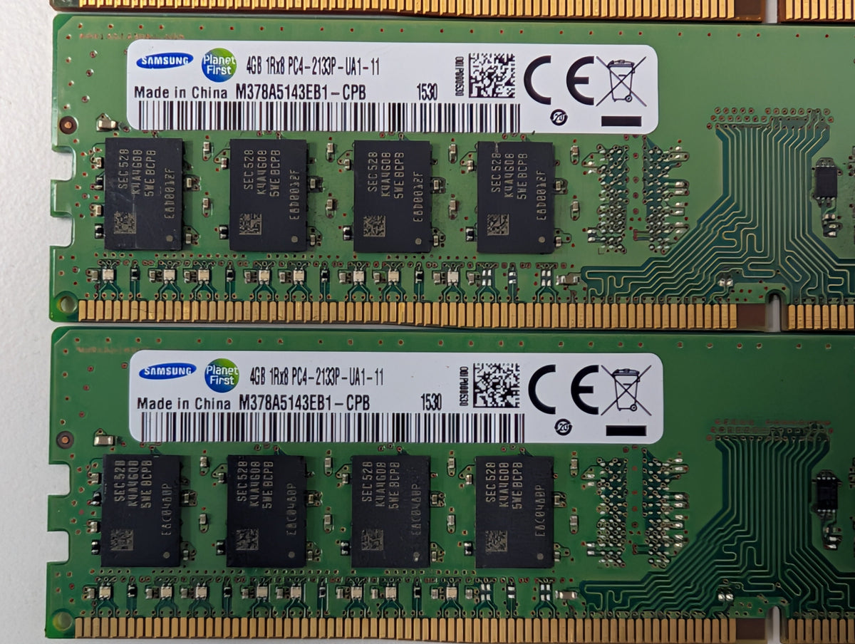 Samsung HP 4GB DDR4 2133MHz PC4-17000 UDIMM M378A5143EB1-CPB RAM Memory Lot Set