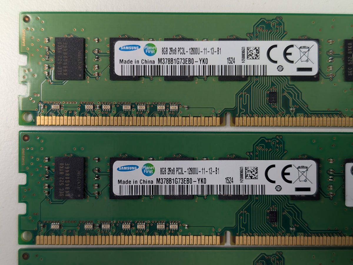 Samsung HP 8GB DDR3-1600MHz PC3L-12800U UDIMM Desktop Memory Ram Lot 698651-154
