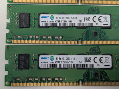 Samsung HP 8GB DDR3-1600MHz PC3L-12800U UDIMM Desktop Memory Ram Lot 698651-154
