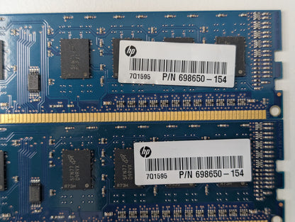 Kingston HP 4GB PC3L-12800U DDR3 1600MHz UDIMM Desktop Memory Ram Lot 698650-154