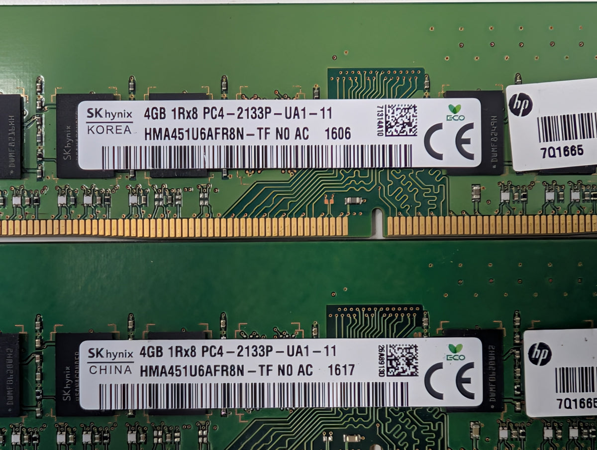 SK Hynix 4GB DDR4 2133MHz PC4-17000U OEM Desktop RAM UDIMM Memory Set 798033-001