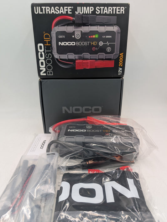 New Open Box NOCO Boost HD GB70 12V 2000A UltraSafe Jump Starter GB70