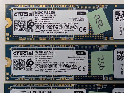 Crucial MX500 250GB M.2 2280 SATA III Solid State Drive SSD CT250MX500SSD4 Lot