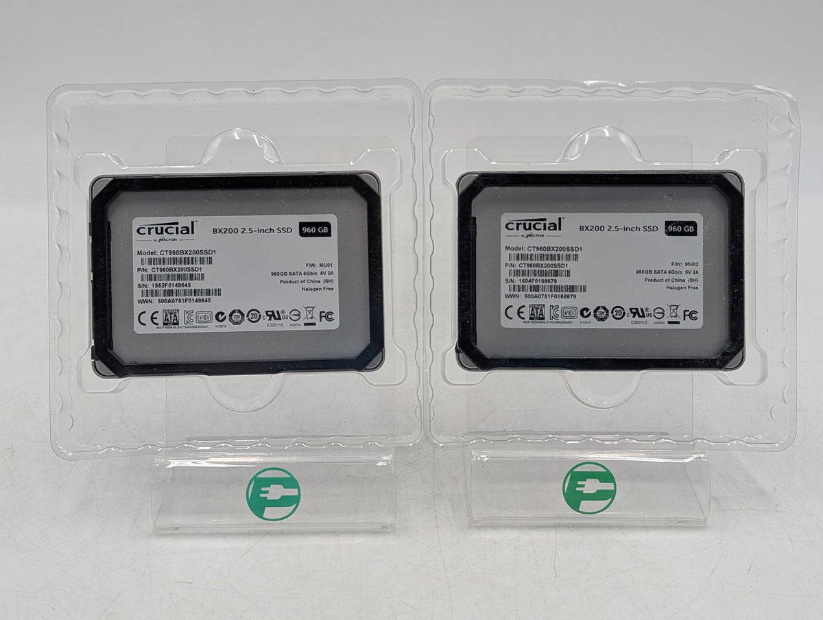 Crucial BX200 960GB 2.5" SATA III Solid State Drive SSD CT960BX200SSD1 Set