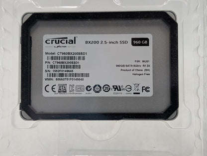 Crucial BX200 960GB 2.5" SATA III Solid State Drive SSD CT960BX200SSD1 Set
