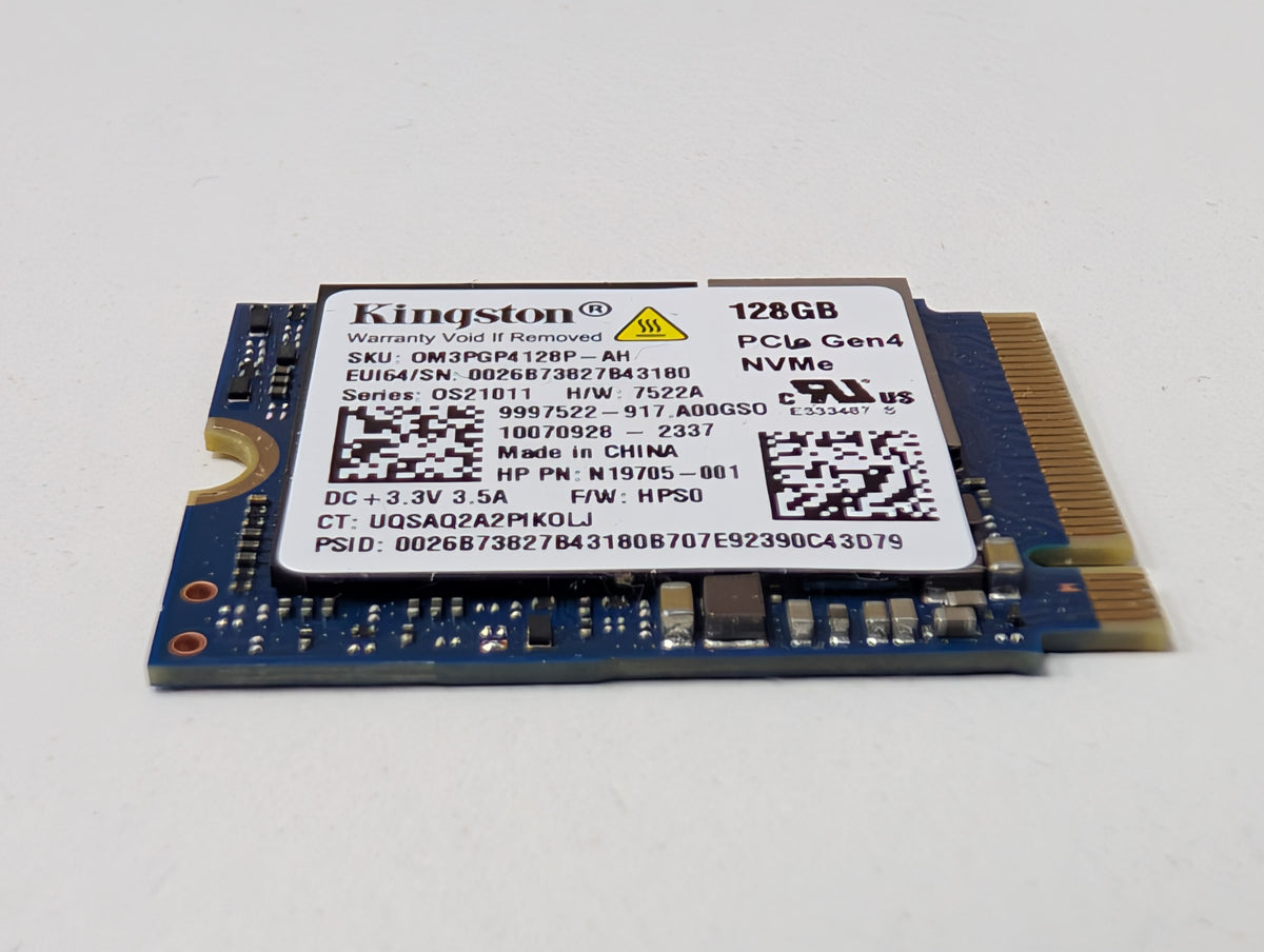 Kingston 128GB NVMe M.2 2230 PCIe Gen4 SSD HP N19705-001 OM3PGP4128P-AH OEM Part