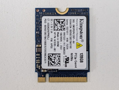 Kingston 128GB NVMe M.2 2230 PCIe Gen4 SSD HP N19705-001 OM3PGP4128P-AH OEM Part