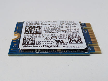Western Digital PC SN520 256GB NVMe M.2 2230 SSD PCIe Gen3 x2 Solid State Drive