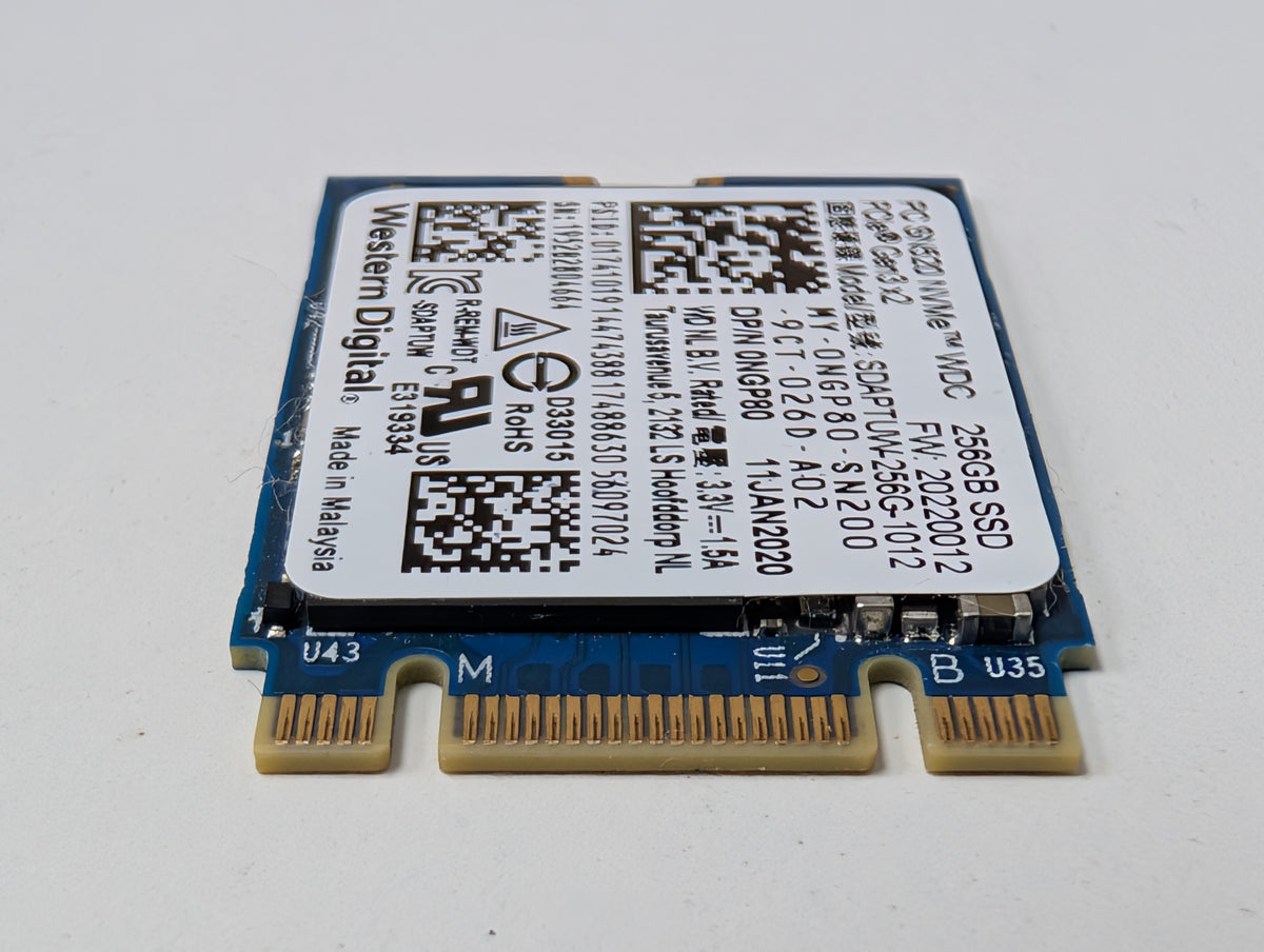 Western Digital PC SN520 256GB NVMe M.2 2230 SSD PCIe Gen3 x2 Solid State Drive