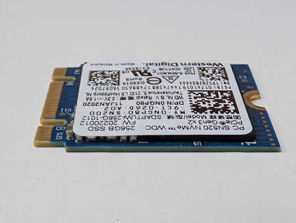 Western Digital PC SN520 256GB NVMe M.2 2230 SSD PCIe Gen3 x2 Solid State Drive